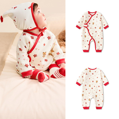 巴拉巴拉童装新生婴儿衣服满月宝宝连体衣婴幼儿爬服包屁衣秋冬装 — 1