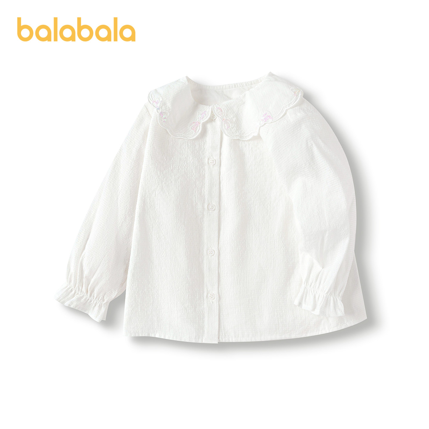 巴拉巴拉童装儿童衬衫女童上衣秋装2025甜美洋气上衣百搭小童