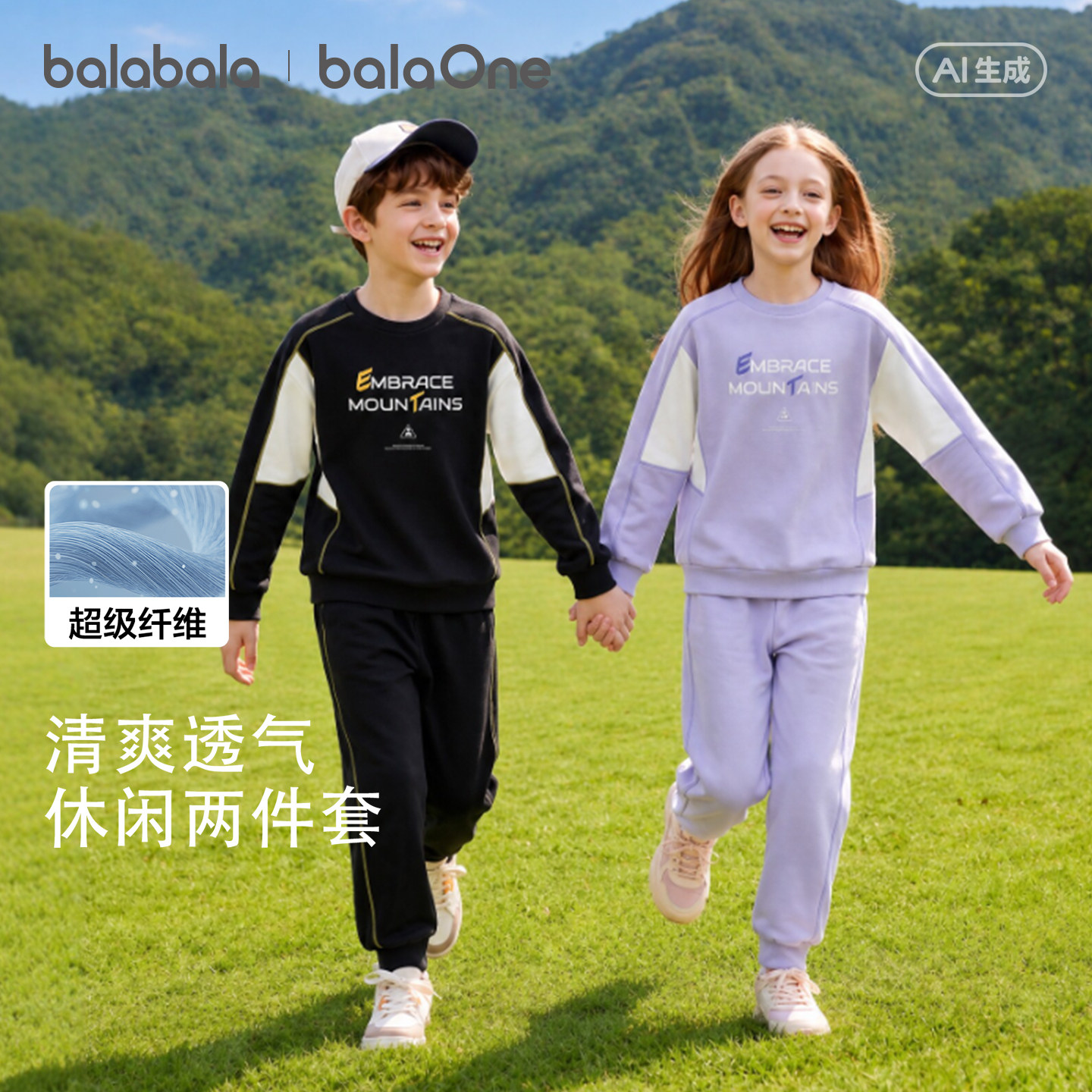 巴拉巴拉balaOne套装男女童长袖图片