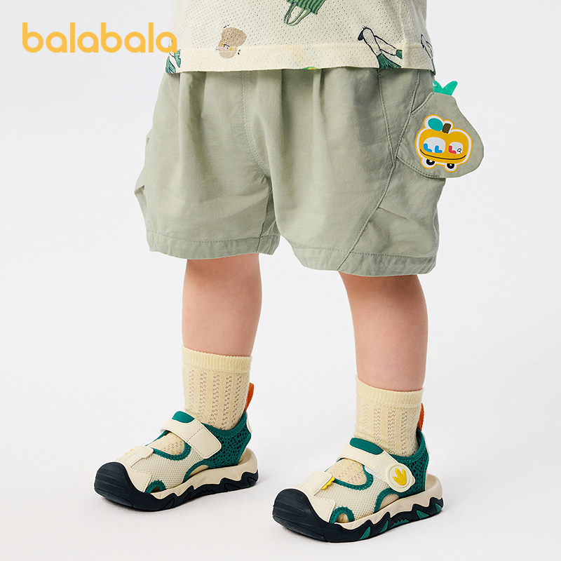 巴拉巴拉男童裤子婴儿短裤休闲裤2025新款夏宽松潮酷童装透气薄款