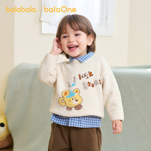 巴拉巴拉balaOne毛衣男女童装萌