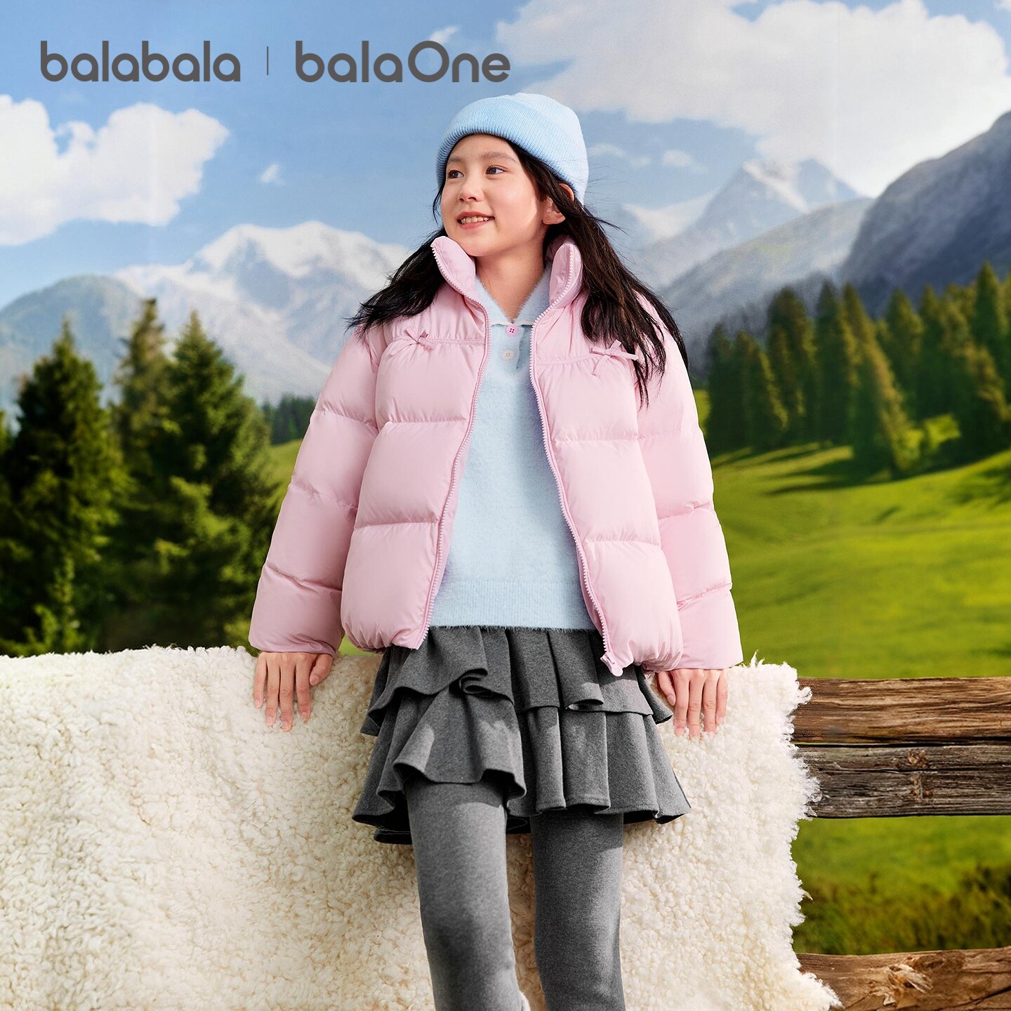 巴拉巴拉balaOne女童羽绒服外套