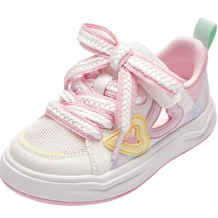 巴拉巴拉童鞋儿童板鞋女童毛绒鞋子舒适秋冬休闲鞋甜美蝴蝶结潮流