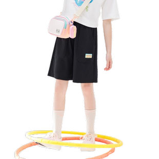 巴拉巴拉童装儿童短裤女童2026夏装休闲速干运动裤子时尚中大童潮