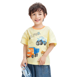 巴拉巴拉童装儿童短袖t恤男童女童2026新款夏装条纹速干亲子上衣