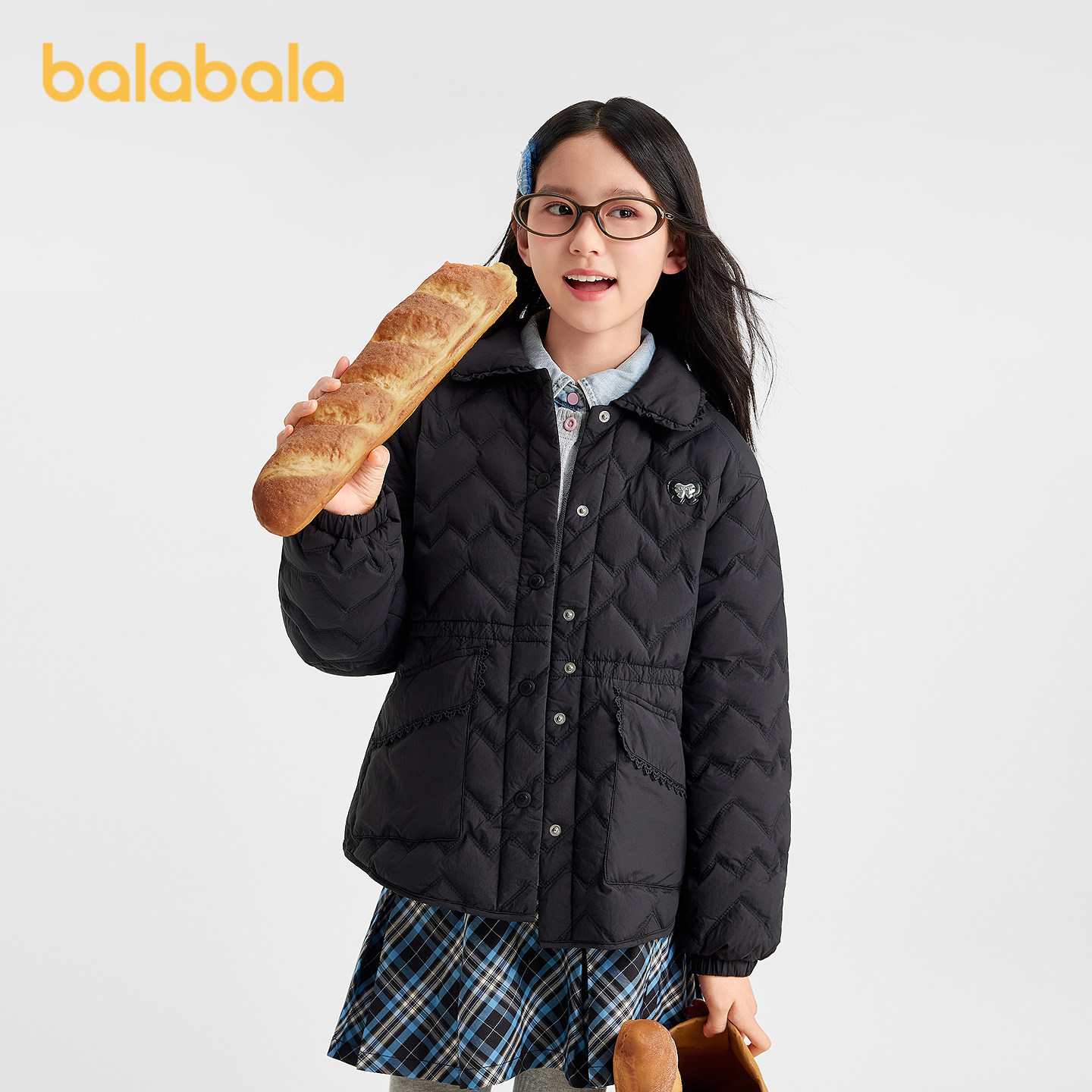 巴拉巴拉儿童轻薄羽绒服女童外套