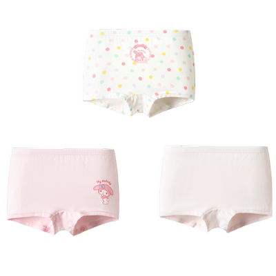 巴拉巴拉女童内裤平角抗菌三条装