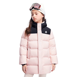 巴拉巴拉童装儿童羽绒服男女童冬装极寒户外拼接撞色长款外套上衣
