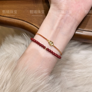 新年红绳｜天然水沫玉纯银手链编织手串送女友闺蜜2026年马年礼物