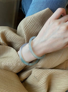 半山半水玛瑙玉髓美人条礼物翡翠