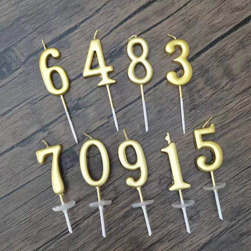 [花样烘焙]金色银色数字蜡烛0-9  蛋糕生日蜡烛生日派对装饰用品