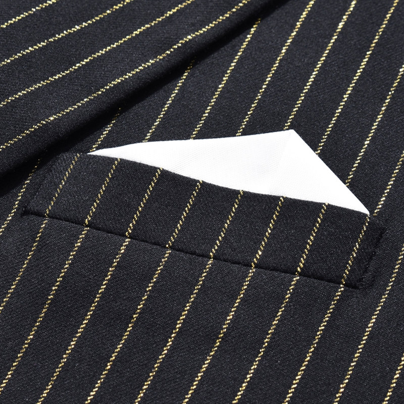 【黑底】外贸条子修身韩版花西礼服两件套男结婚外套90250*P285,男装西服套装,星座103C（原1616-1）