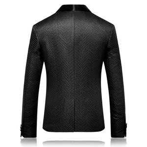 外贸长期供货大码修身休闲结婚花礼服装男两件套套装90090*P325图片
