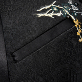 外贸供货修身韩版花西礼服套装男结婚两件套86290*P335，男装西服套装，星座103C（原1616-1）