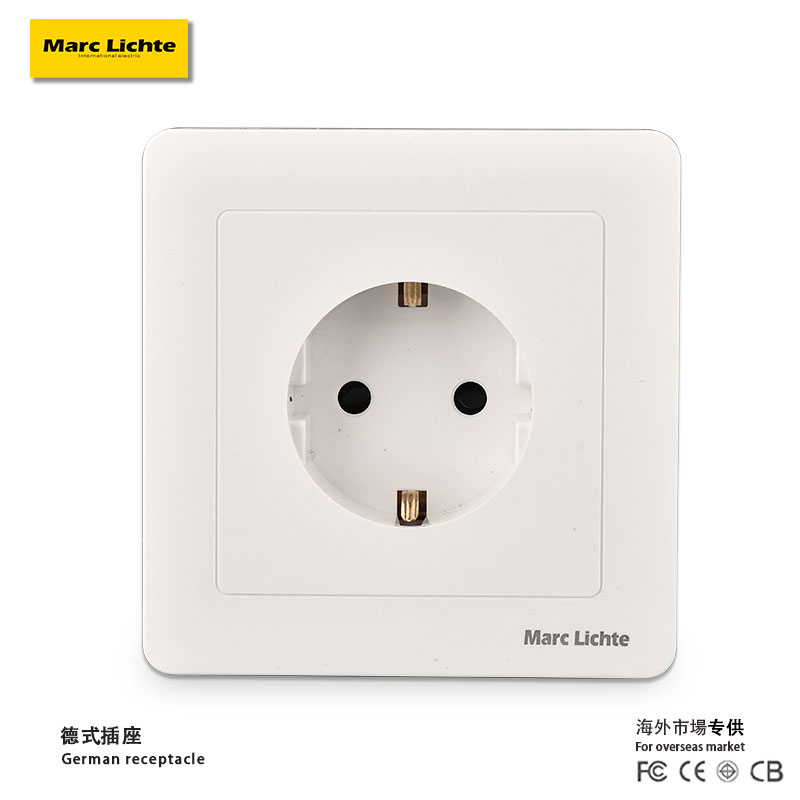 马克莱驰特16A白色德式插座