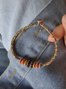 手工编织八股编六合大顺平安守护手绳粗约3mm可串大孔金饰品男女