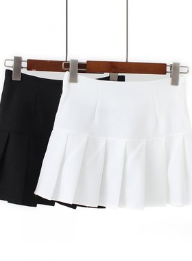 pixiemarket欧美风可爱运动白色超短迷你裙女百褶半身裙低腰裙 潮