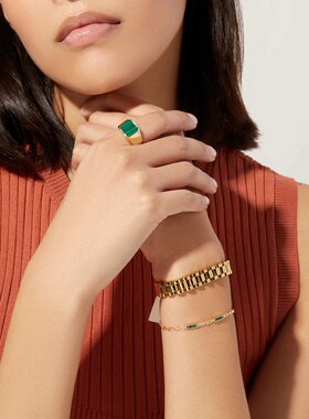 pixiemarket欧美新款手表带手链 INS 风可拆卸钛钢真空镀钟表带潮