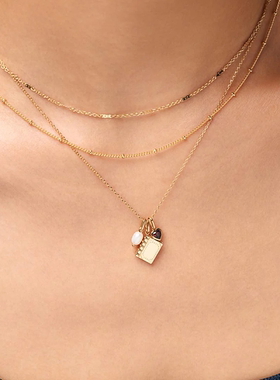 复古文艺ins红色锆石爱心项链