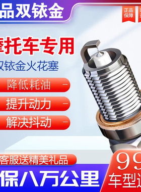 摩托车双铱金火花塞A7RIU D8TC CR8EIX黄龙300踏板125 NS110原装