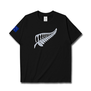 新西兰New Zealand国家旅游纪念衫国花银蕨短袖T恤男女潮设 无界