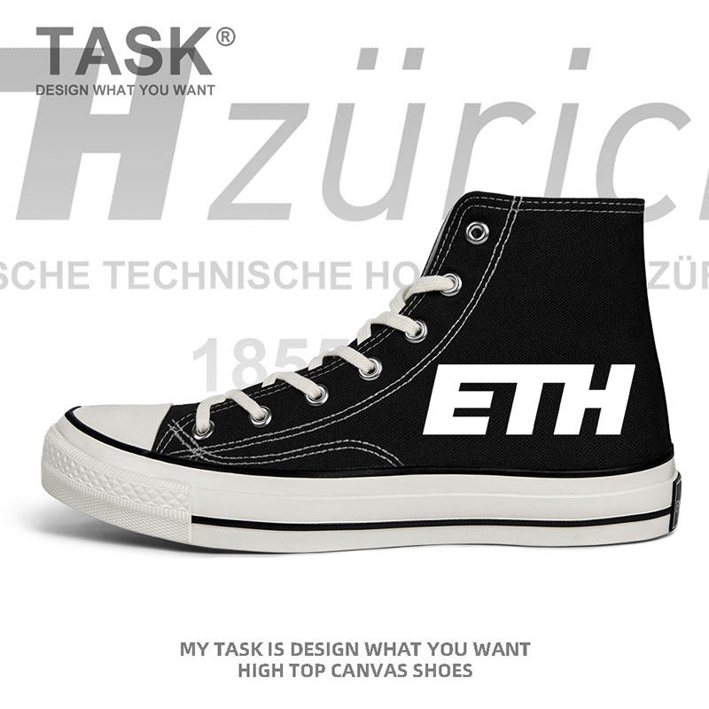 苏黎世联邦理工学院eth zurich爱因斯坦名校高帮帆布鞋夏设 无界