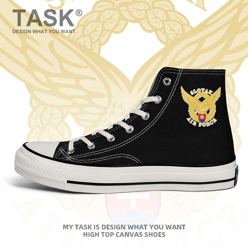 斯洛伐克slovakia空军高帮帆布鞋男女硫化鞋透气夏季新款设 无界