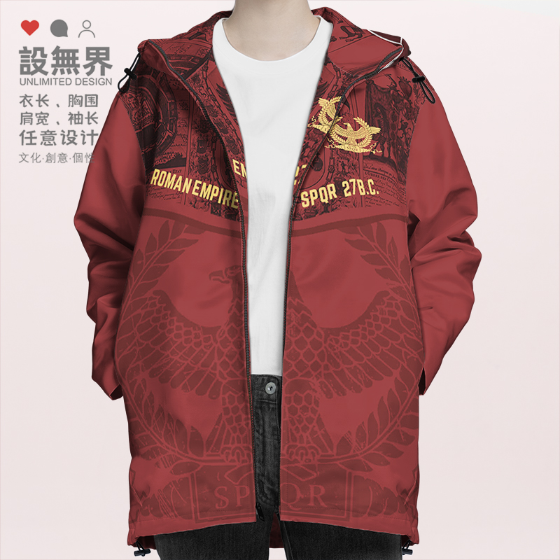 古罗马帝国SPQR历史文明复古夹克