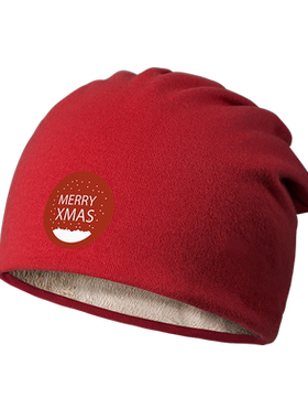 圣诞节快乐Christmas加绒堆堆帽
