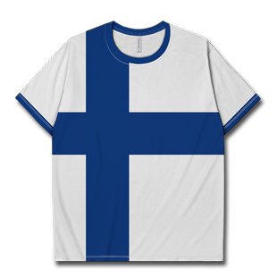 芬兰Finland爱尔兰葡萄牙新西兰国家速干T恤男女体恤定制设 无界
