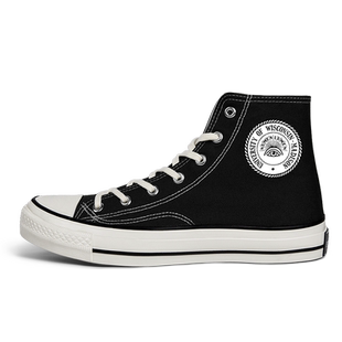 威斯康星大学麦迪逊分校名校班服高帮帆布鞋男女板鞋春夏设 无界