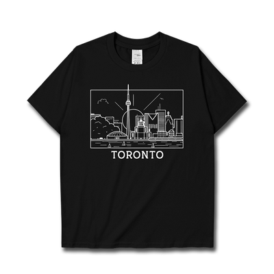 城市线条加拿大多伦多Tor短袖T恤