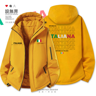 意大利Italiana叠字叠词英文国家加厚棉服男女棉衣外套冬设 无界