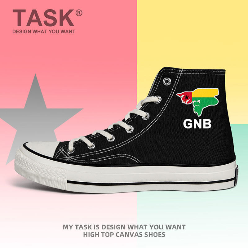 几内亚比绍guine bissau高帮帆布鞋男女国家地图硫化鞋潮设 无界