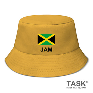 牙买加Jamaica国家青年太阳帽渔夫帽男女防晒帽钓鱼帽子夏设 无界
