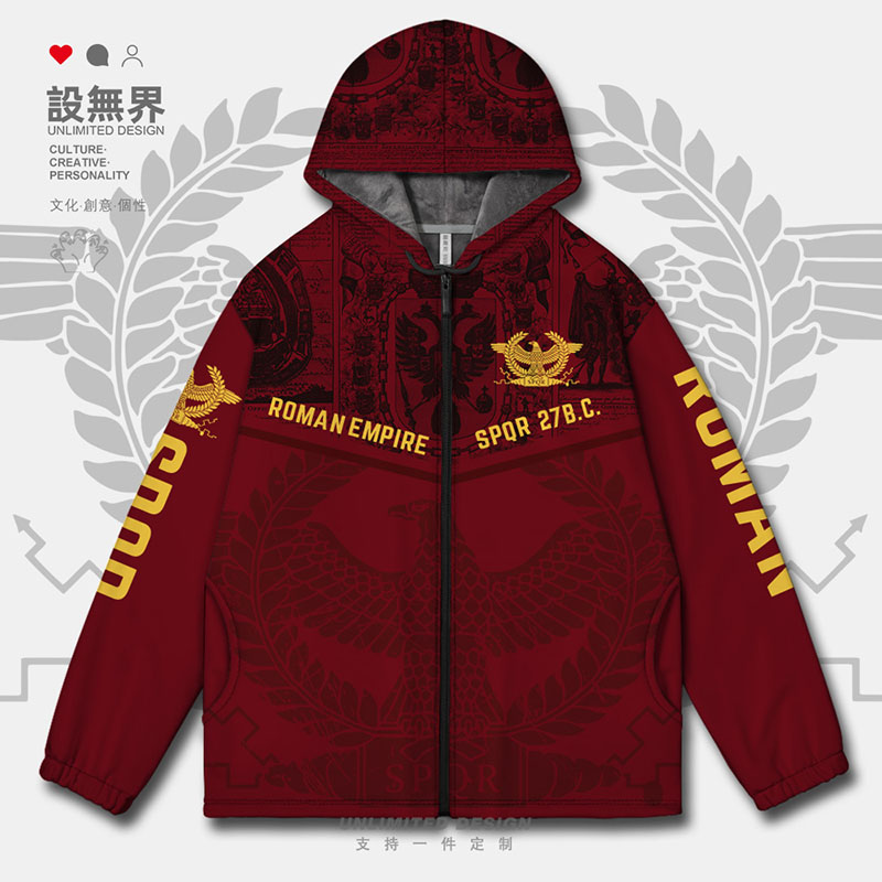 古罗马帝国SPQR历史文明开衫卫衣