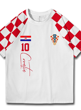 克罗地亚Croatia世界杯足短袖T恤