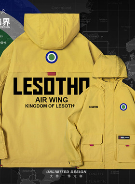 莱索托Lesotho国家衣服连帽夹克男女拉链工装外套潮春秋装设 无界