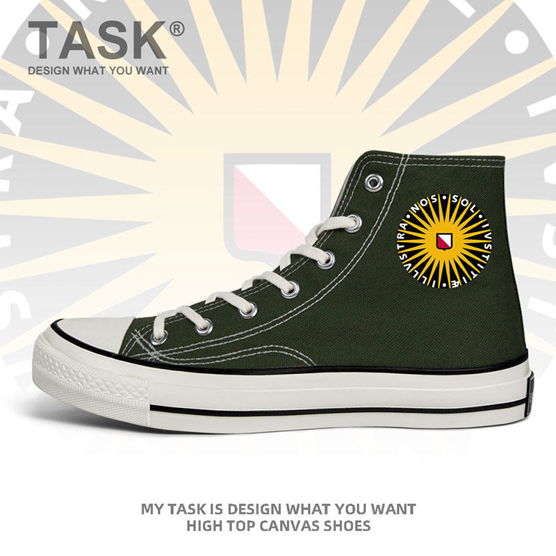 荷兰乌得勒支大学名校班服高帮帆布鞋男女板鞋夏季透气潮设 无界