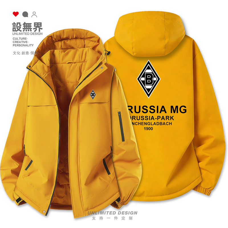门兴格拉德巴赫Monchengladbach德甲加厚棉服男女足球球迷设 无界