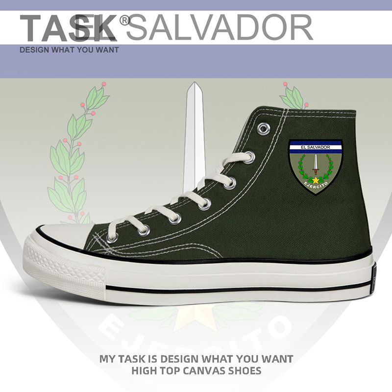 萨尔瓦多salvador陆军高帮帆布鞋男女板鞋特种兵系带国家设 无界