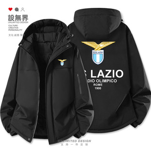 拉齐奥Lazio意甲加厚棉服男女足球球迷保暖印花棉袄外套冬设 无界