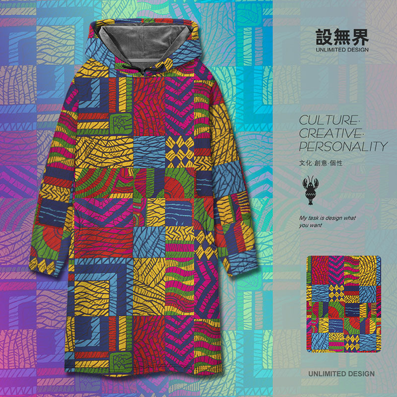 地域特色图案非洲蜡染民族风复古大码中长款卫衣裙女0018设 无界,女装/女士精品,连衣裙,淘宝优惠券,粉丝福利购,淘宝优惠卷