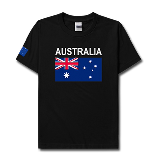 澳大利亚Australia澳洲旗帜短袖T恤男女圆领夏装衣服设 无界