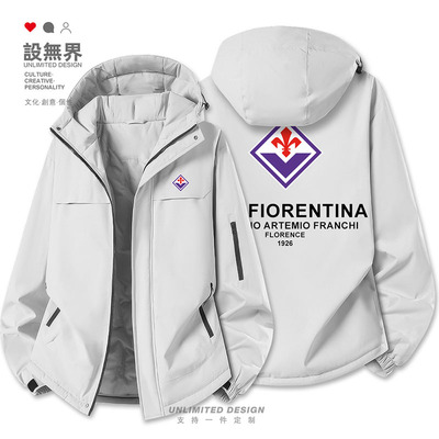 佛罗伦萨Fiorentina紫百棉服外套