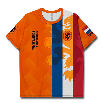 世界杯荷兰国家队足球卡速干T恤