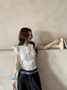 HOLDER ME 镂空破洞绑带短袖针织衫2026夏季新款小众显瘦上衣5571