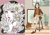 现货原版 Girls 2019 ART BOOK OF SELECTED ILLUSTRATION 少女插图选集2019年版 萌系画风少女手绘插画作品集 thumbnail 4