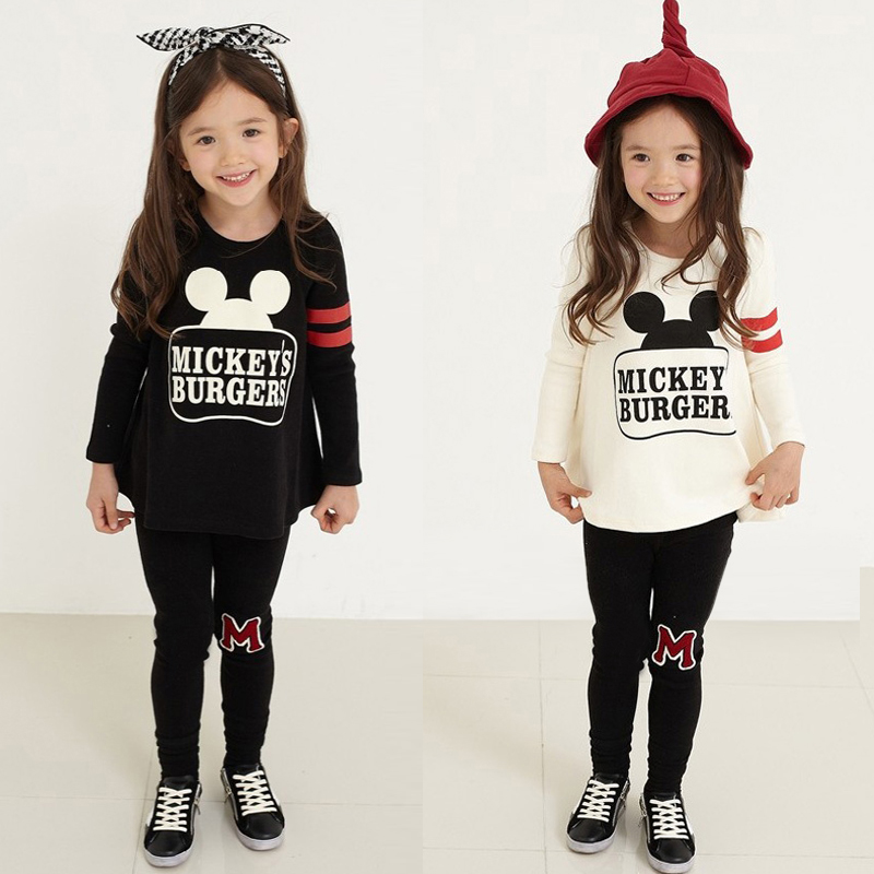 Children 's suit 2016 spring and autumn the new Korean baby children' s long - sleeved sweater casual pants two - piece tide