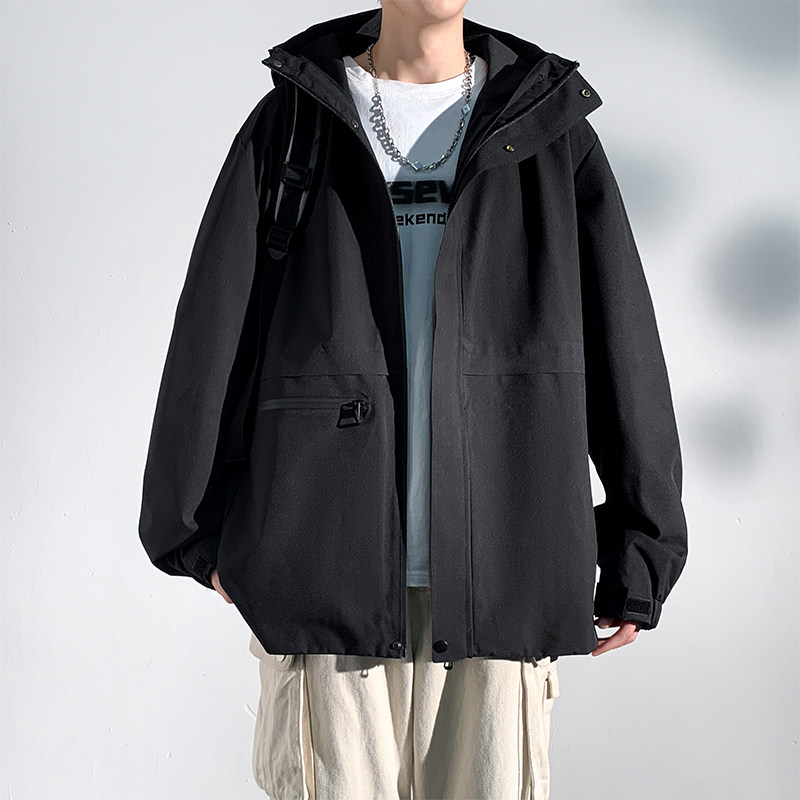 冬季防水防风连帽冲锋衣羽绒保暖